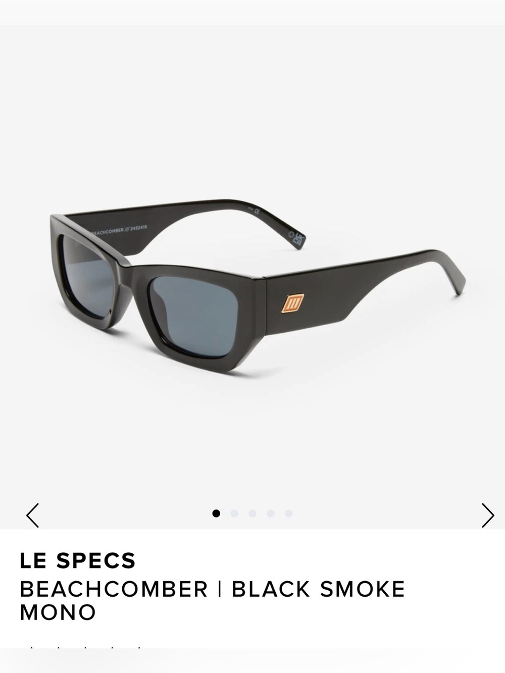 Le Specs Beachcomber Black Smoke Mono Women's Sunglasses